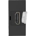Orno NOEN HDMI, 22,5x45 mm HDMI modulinis lizdas su apsauginiu dangteliu, juodas Orno NOEN HDMI, 22,5x45 mm HDMI modulinis lizdas su apsauginiu dangteliu, juodas