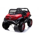 Lean Cars Dvivietis elektromobilis vaikams Mercedes Unimog 4x4, raudonas Lean Cars Dvivietis elektromobilis vaikams Mercedes Unimog 4x4, raudonas