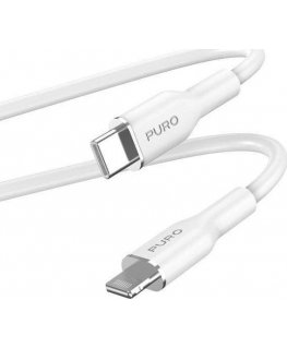 Cable USB Puro Cable PURO ICON Soft Cable USB-C/Lightning 1.5m (White)