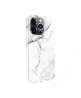 Evelatus Apple iPhone 14 Pro Max Premium Silicone case Customized Print Marble White