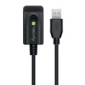 Techly IUSB-REP20TY USB kabelis 5 m USB 2.0 USB A Melns