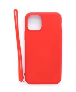 Evelatus Apple iPhone 11 Pro Soft Touch Silicone Case with Strap Red