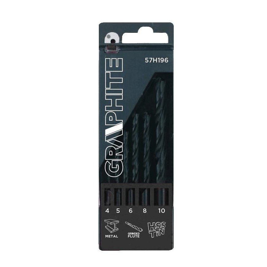 Graphite Topex Titanium Cylinder Drill 4 5 10 8mm Set (57H196) – 3