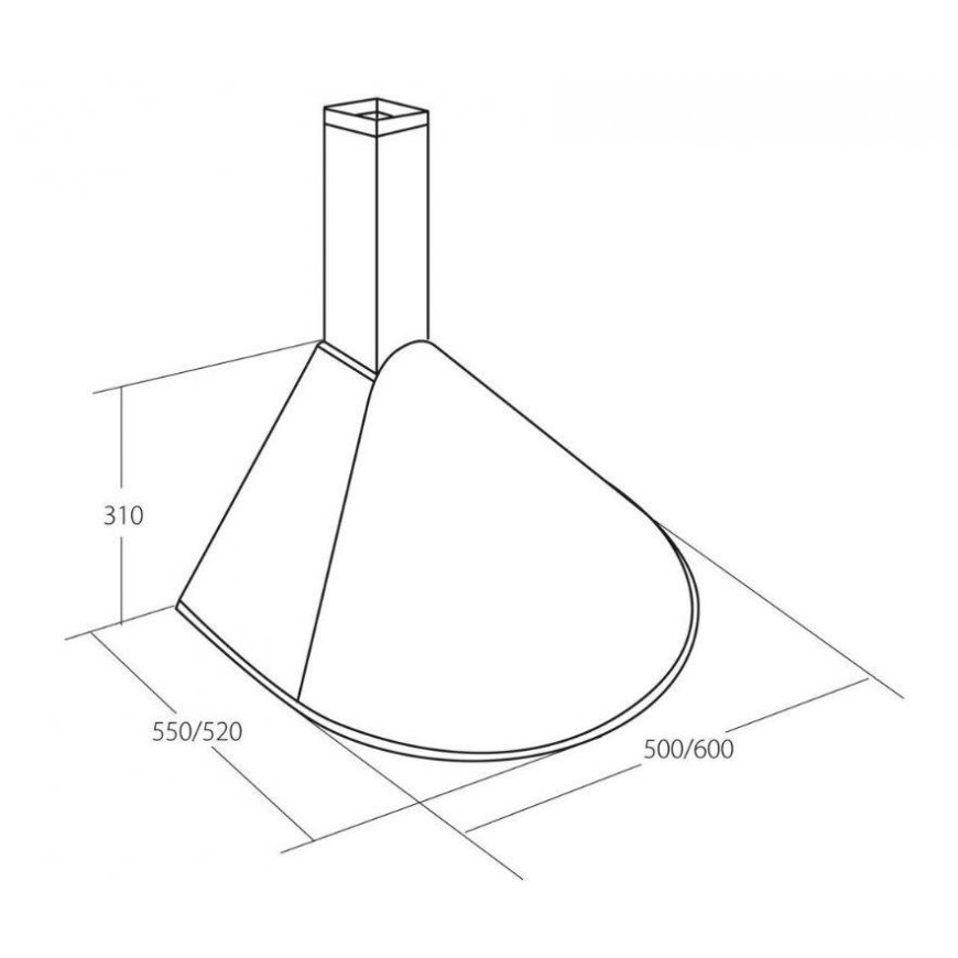 Cooker hood chimney AKPO WK-5 RONDO TURBO 60 WHITE (159.7 m3/h, 600mm, white color) – 5