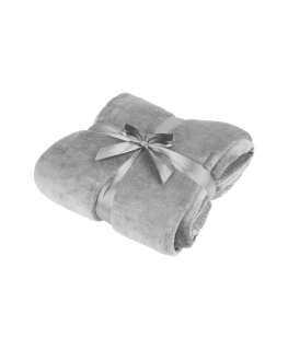 Fleece antklodė 200x220 cm TEESA - pilka