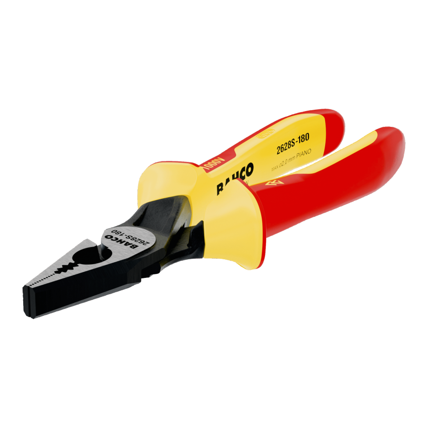 1000V Combination pliers 160mm, especially for hard wire, Bahco