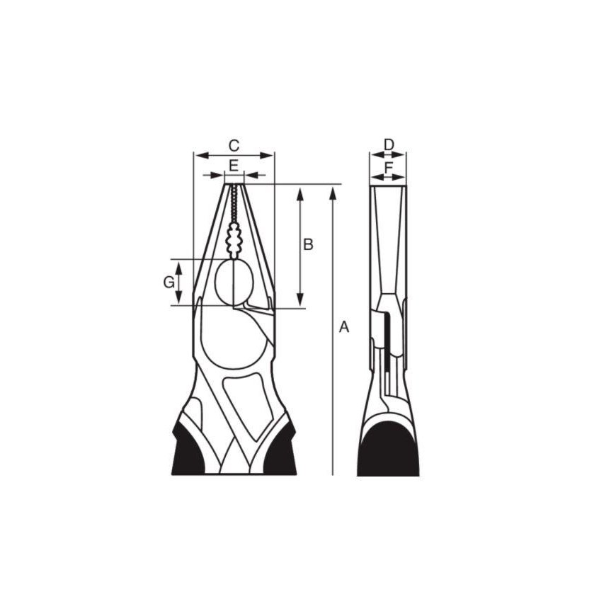 1000V Combination pliers 160mm, especially for hard wire, Bahco – 2