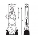1000V Combination pliers 160mm, especially for hard wire, Bahco 1000V Combination pliers 160mm, especially for hard wire, Bahco