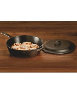 Lodge cast iron frying pan 30.4 cm deep with lid