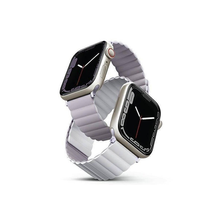 Smart watch Apple Watch 4/5/6/7/SE magnetic/double-sided strap, Pink/White, 40/41mm