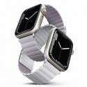 Išmaniojo laikrodžio Apple Watch 4/5/6/7/SE magnetinis/dvipusis dirželis, Rausvos/Baltos spalvos, 40/41mm Išmaniojo laikrodžio Apple Watch 4/5/6/7/SE magnetinis/dvipusis dirželis, Rausvos/Baltos spalvos, 40/41mm
