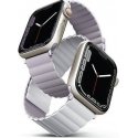 Išmaniojo laikrodžio Apple Watch 4/5/6/7/SE magnetinis/dvipusis dirželis, Rausvos/Baltos spalvos, 40/41mm Išmaniojo laikrodžio Apple Watch 4/5/6/7/SE magnetinis/dvipusis dirželis, Rausvos/Baltos spalvos, 40/41mm