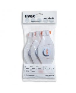 Respirator Uvex silv-Air Premium 5210 FFP2, foldable, with valve, 3 pcs, retail package