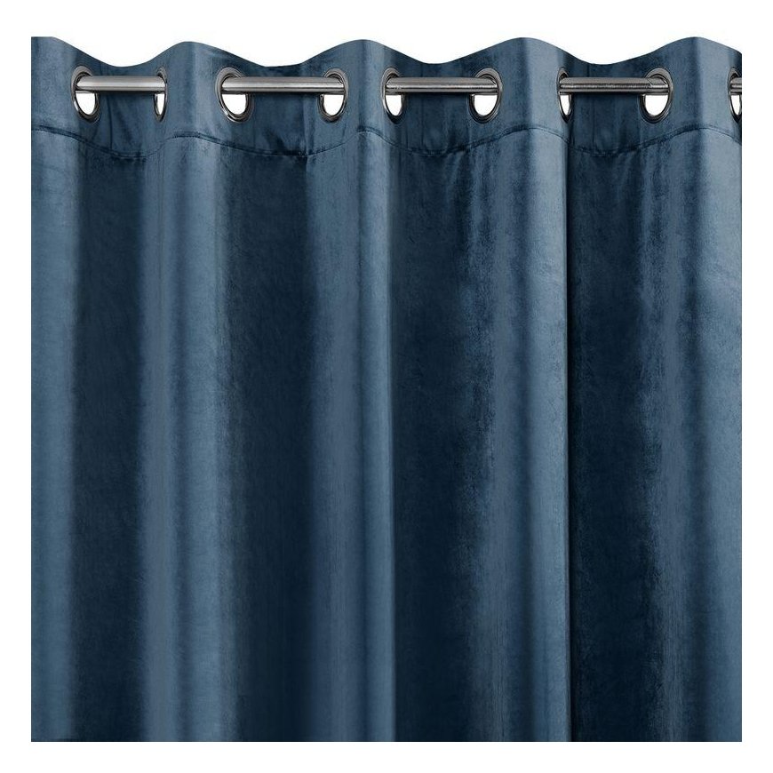 Eurofirany DIVA LINE RIA Soft velvet night curtain, 140X250 cm, loops / rings, color: dark blue – 5