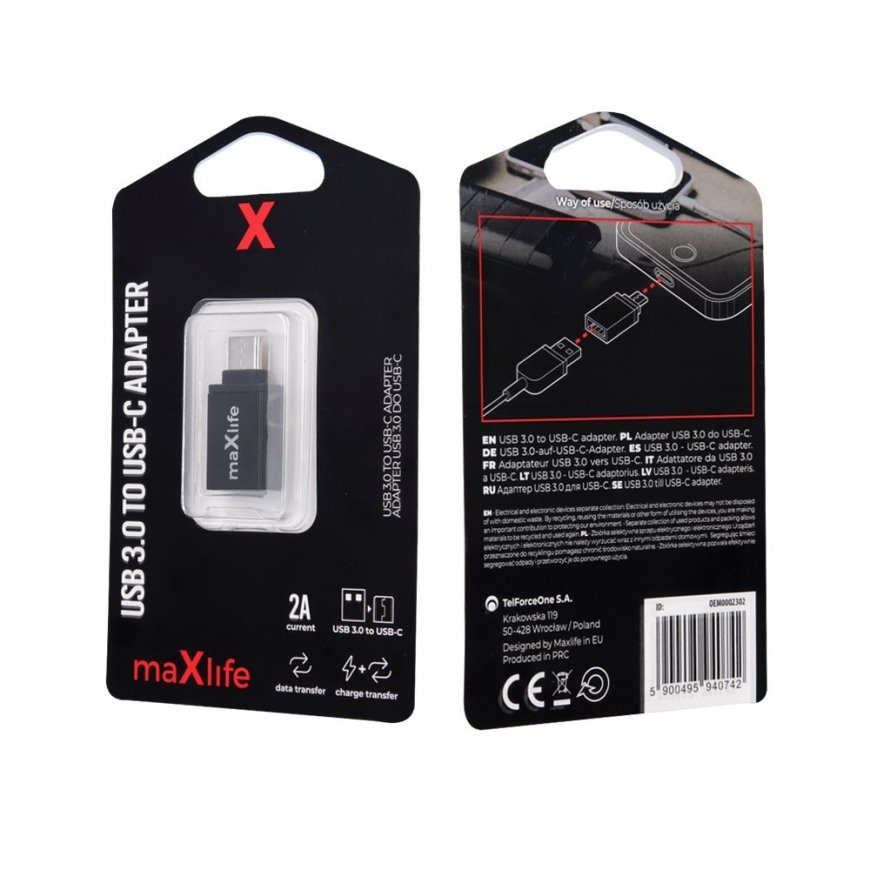 Maxlife USB 3.0 to USB-C Adapter – 3