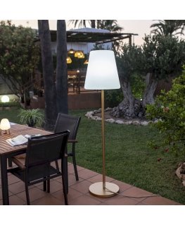 New Garden Lola Slim 180 LED Floor Lamp Rose Gold