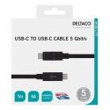 Deltaco USBC-1501M USB kabelis 1 m USB 3.2 Gen 1 (3.1 Gen 1) Melns Deltaco USBC-1501M USB kabelis 1 m USB 3.2 Gen 1 (3.1 Gen 1) Melns