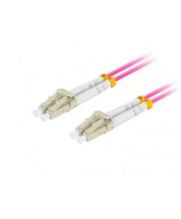 Lanberg PATCHCORD ŚWIATŁOWODOWY MM LC/UPC-LC/UPC DUPLEX 3.0MM OM4 50/125 LSZH 15M Violetinis LANBERG