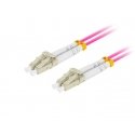 Lanberg PATCHCORD ŚWIATŁOWODOWY MM LC/UPC-LC/UPC DUPLEX 3.0MM OM4 50/125 LSZH 15M Violetinis LANBERG Lanberg PATCHCORD ŚWIATŁOWODOWY MM LC/UPC-LC/UPC DUPLEX 3.0MM OM4 50/125 LSZH 15M Violetinis LANBERG
