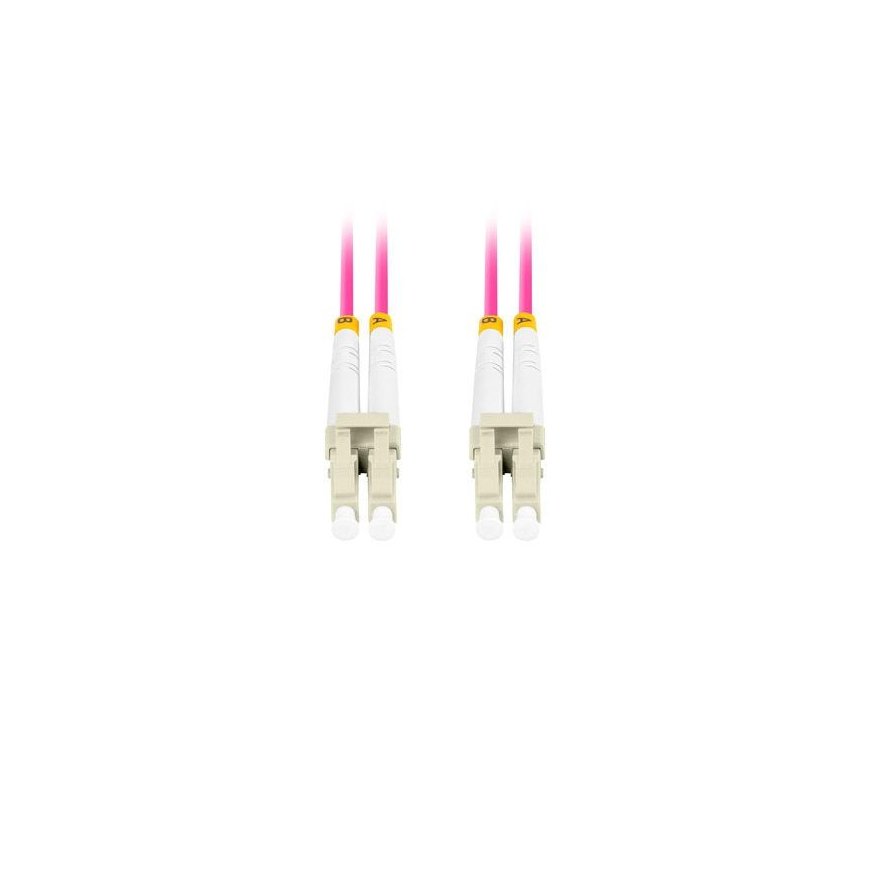 Lanberg PATCHCORD ŚWIATŁOWODOWY MM LC/UPC-LC/UPC DUPLEX 3.0MM OM4 50/125 LSZH 15M Violet LANBERG – 3