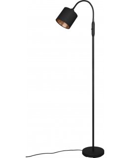 Trio Tommy floor lamp, 1-piece, E14, matt black / gold