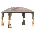 Gazebo SUNSET 3x4xH2/2,7m, beige/brown