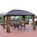 Gazebo SUNSET 3x4xH2/2,7m, beige/brown