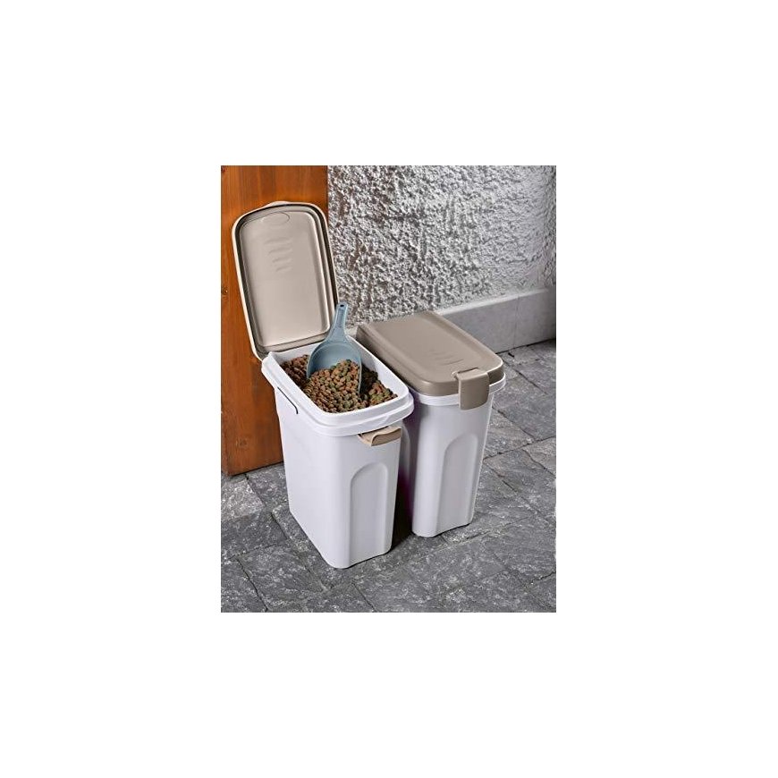 Zolux maisto konteineris baltas / šviesiai rudas 40L / 15kg (474348) – 2