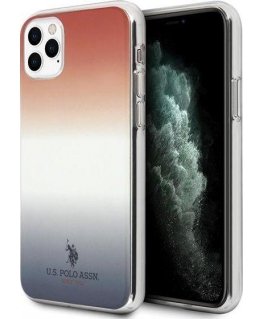Case US Polo Assn US Polo USHCN58TRDGRB iPhone 11 Pro Red-Blue / Blue and Red Gradient Pattern Collection