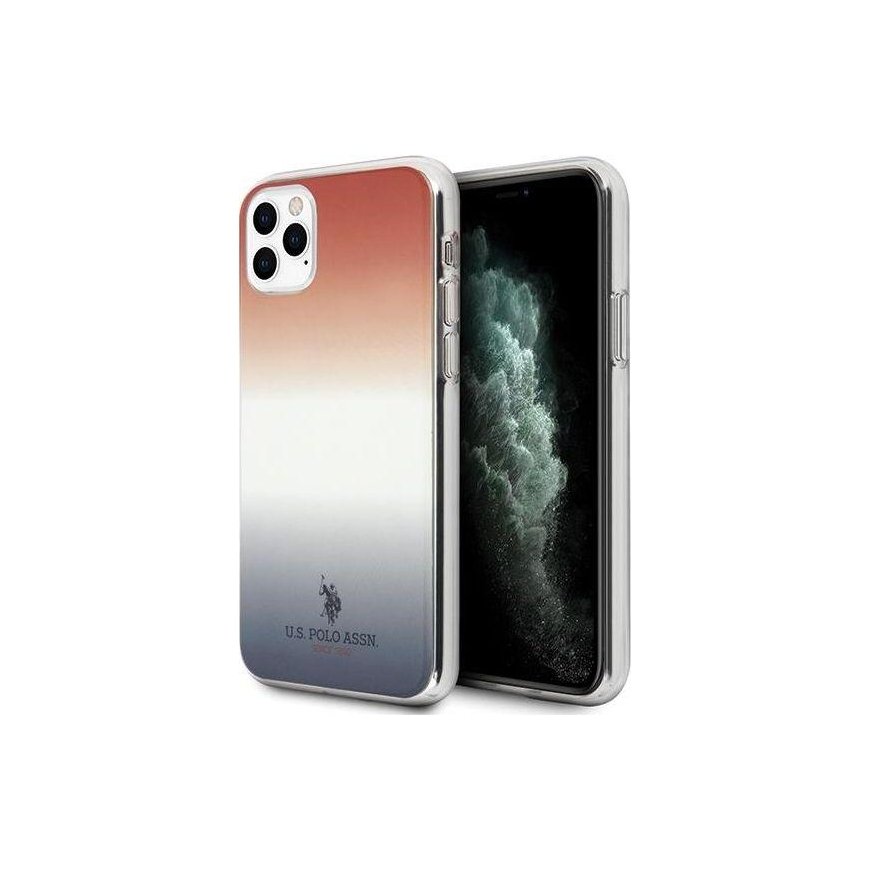 Case US Polo Assn US Polo USHCN58TRDGRB iPhone 11 Pro Red-Blue / Blue and Red Gradient Pattern Collection