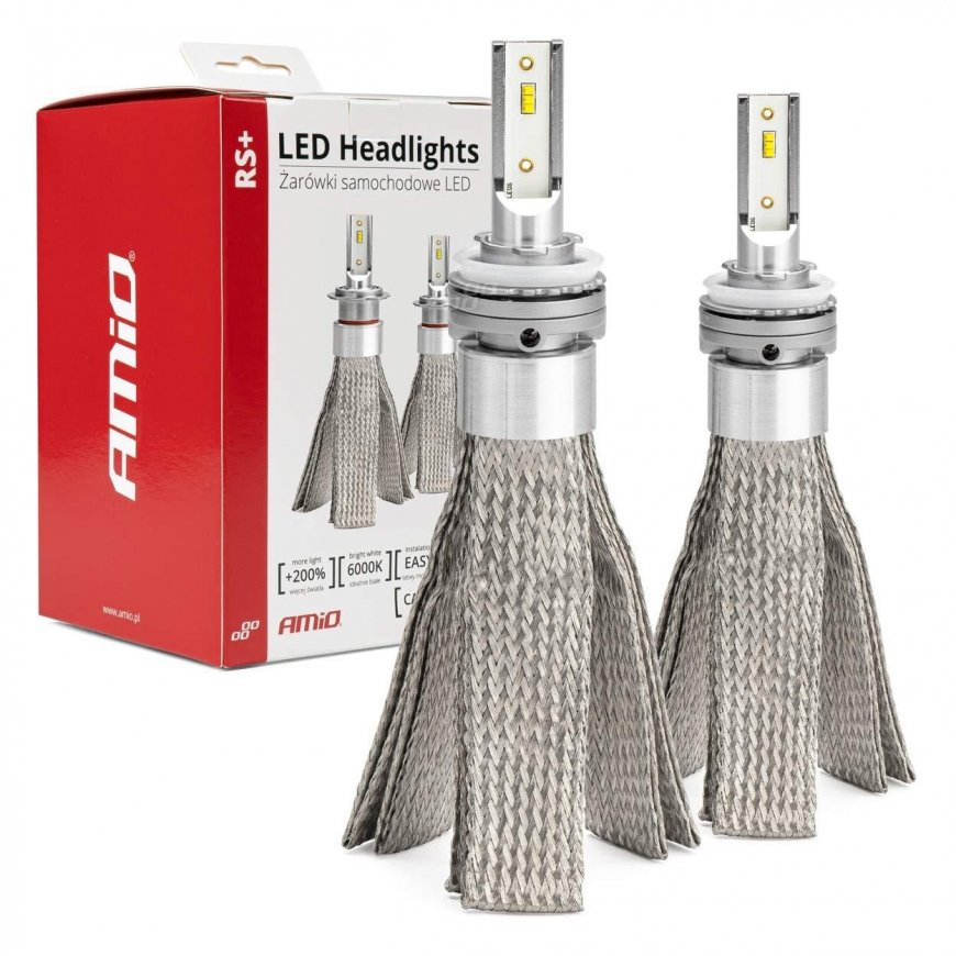 Amio Automobilio lemputes rs+ serija h8/h9/h11 50w slim – 3