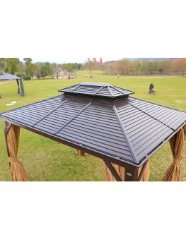 Gazebo SUNSET 3x4xH2/2,7m, brown/beige
