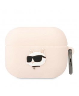 Karl Lagerfeld case for Airpods Pro KLAPRUNCHP pink 3D silicone NFT Karl