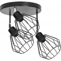 Orno PINO wall and ceiling lamp, power max. 3x60W, E27, black, round base, multi-level, movable lamp heads