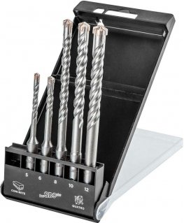 Graphite Topex concrete drill bit SDS + 5 6 10 12 8mm 5pcs. (57H572)
