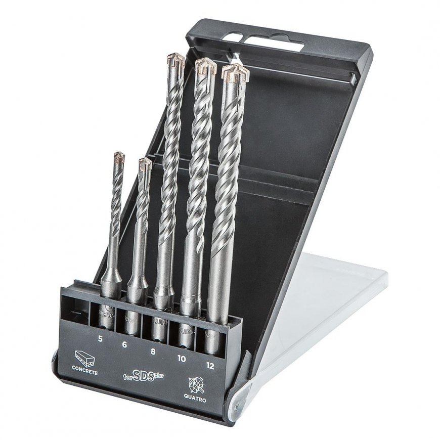 Graphite Topex concrete drill bit SDS + 5 6 10 12 8mm 5pcs. (57H572) – 2
