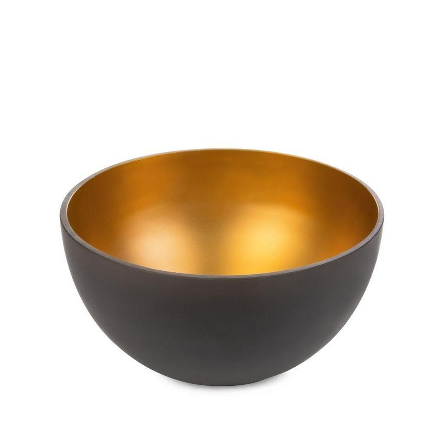 Eurofirany LIMITED COLLECTION Art glass bowl ALISMA4, ∅ 25 X 15 cm, color: brown/gold – 2
