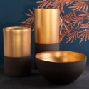 Eurofirany LIMITED COLLECTION Art glass bowl ALISMA4, ∅ 25 X 15 cm, color: brown/gold
