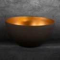 Eurofirany LIMITED COLLECTION Art glass bowl ALISMA4, ∅ 25 X 15 cm, color: brown/gold