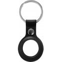 Wave Genuine Leather leather protector with key ring, Apple AirTag, black