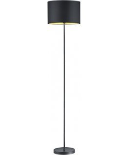 Trio Hostel floor lamp E27, matt black/gold