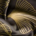 Eurofirany Night blackout type blackout curtain HARMONY with shiny ginkgo pattern, 140 X 250 cm, rings, color: brown, gold