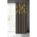 Eurofirany Night blackout type blackout curtain HARMONY with shiny ginkgo pattern, 140 X 250 cm, rings, color: brown, gold
