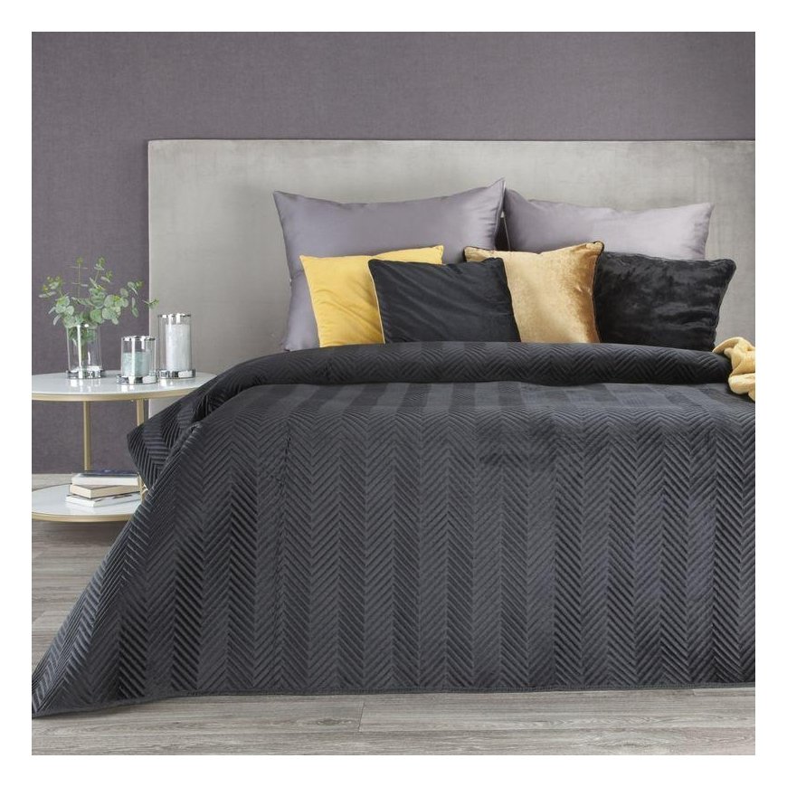 Eurofirany CHON / SOFIA / CZAR 170X210 Black Bedspread Bedspread