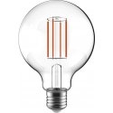 Airam LED G95 lamp, E27, 3000K, 470lm, clear dome Airam LED G95 lamp, E27, 3000K, 470lm, clear dome