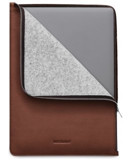Woolnut Leather Folio protective case 16" MacBook Pro, cognac