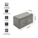 Qoltec 53076 AGM battery | 12V | 7Ah | max. 105A | Security Qoltec 53076 AGM battery | 12V | 7Ah | max. 105A | Security