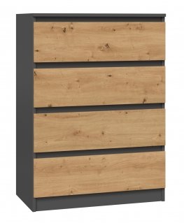 Topeshop M4 ANTRACYT/ARTISAN kumode