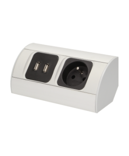 Orno Baldinis lizdas 1x2P + Z, 2xUSB, schuko versija