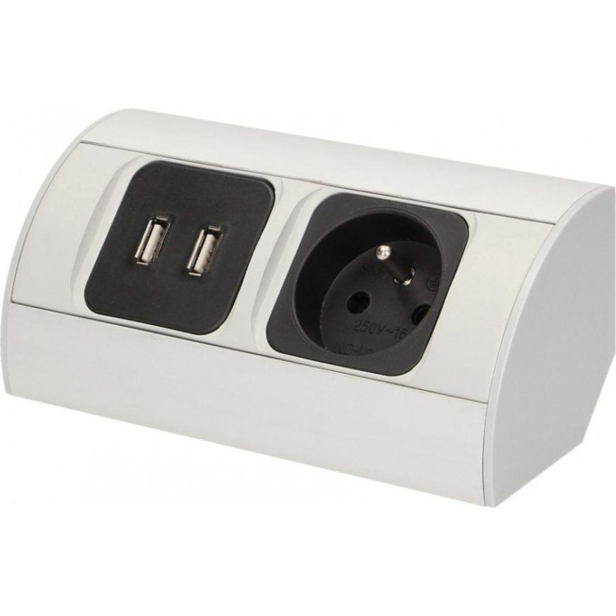 Orno Furniture socket 1x2P + Z, 2xUSB, schuko version – 4